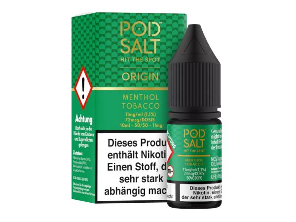 Pod Salt - Origin - Menthol Tobacco 10ml Nikotinsalz Liquid