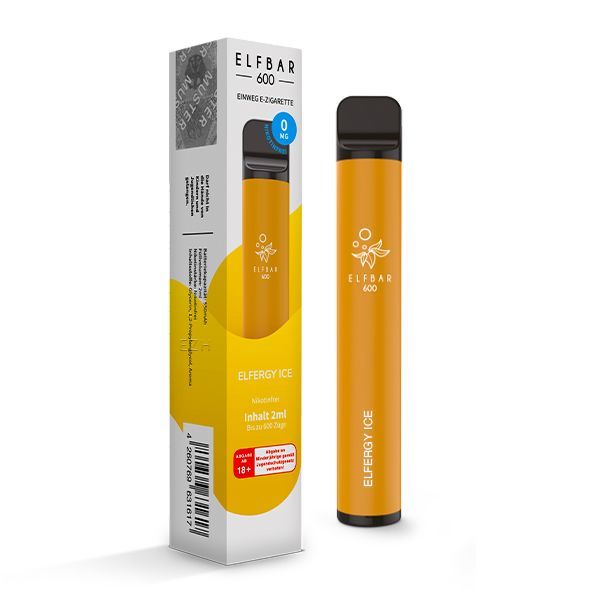 Elfbar 600 - Einweg E-Zigarette - Elfergy Ice 0mg- Steuerware -