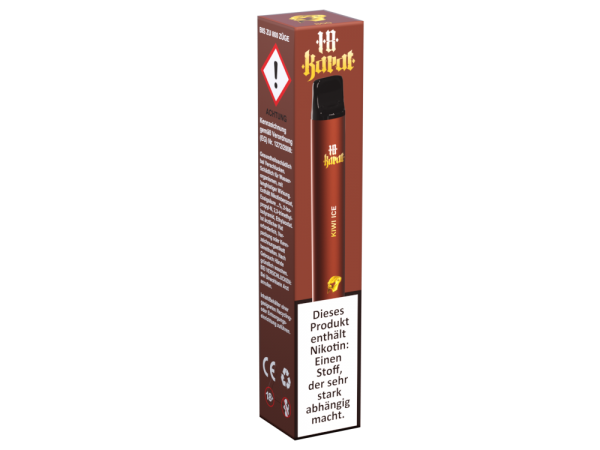 18 Karat - Kiwi Ice - Einweg E-Zigarette 16mg Nikotin