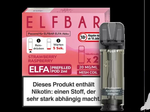 Elfbar - Elfa Pods - Strawberry Raspberry 20mg
