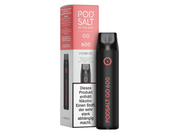 Pod Salt Go 600 - Einweg E-Zigarette - Lychee Ice 20mg
