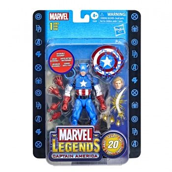 Hasbro Marvel Legends Series 20th Anniversary Series 1 Captain America, 15 cm große Action-Figur zum