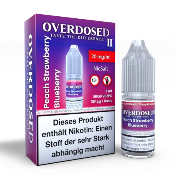Overdosed II - Peach Strawberry Blueberry 20mg Nikotinsalzliquid