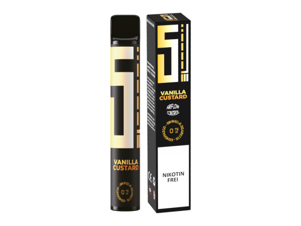 5EL - Vanilla Custard - Einweg E-Zigarette ohne Nikotin