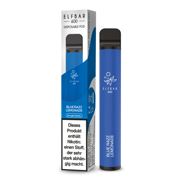 Elfbar 600 - Einweg E-Zigarette - Blue Razz Lemonade 20mg - Steuerware -