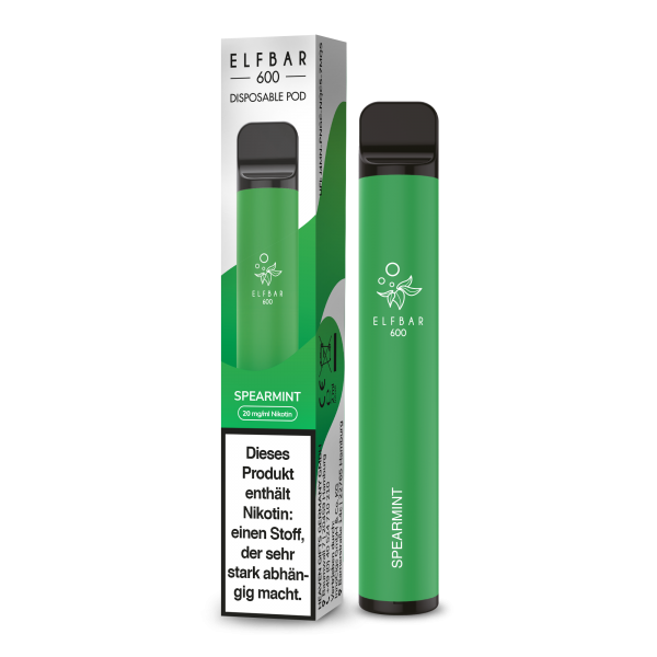 Elfbar 600 - Einweg E-Zigarette - Spearmint 20mg