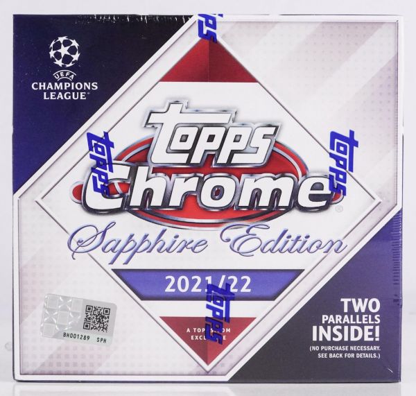 Topps Chrome - UEFA Champions League Sapphire Soccer Fussball Hobby Box 2021/22