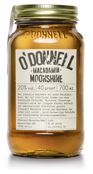 O´Donnell Moonshine - Macadamia Likör 700ml 20% Volume 0,7l Liköre
