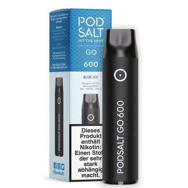 Pod Salt Go 600 - Einweg E-Zigarette - Blue Ice 20mg