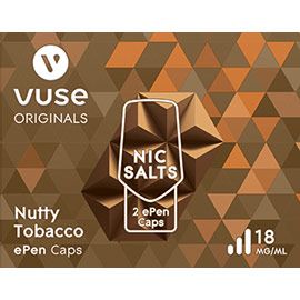 Vuse - ePen Caps - Nic Salts - Nutty Tobacco 18mg