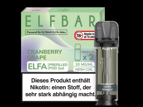 Elfbar - Elfa Pods - Cranberry Grape 20mg