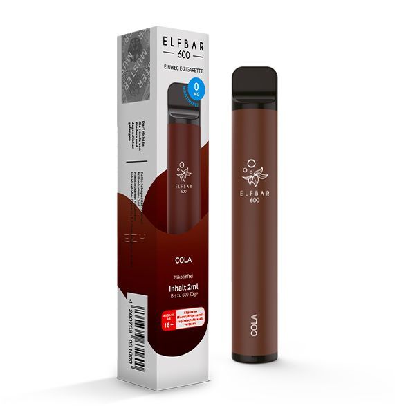 Elfbar 600 - Einweg E-Zigarette - Cola 0mg - Steuerware -
