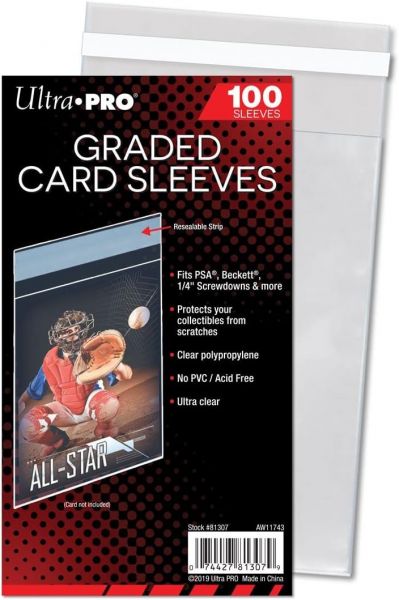 Ultra Pro - Reseable Sleeves - Graded Card Sleeves (100 Sleeves)