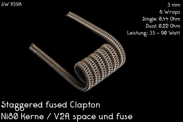Franktastische - Staggered Fused Clapton Ni80 / V2A Dualset