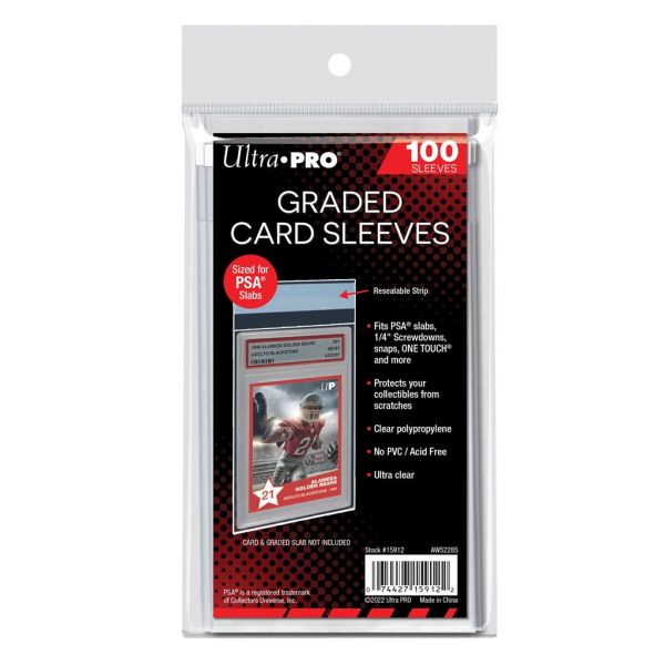 Ultra Pro - Reseable Sleeves - Graded Card Sleeves for PSA (100 Sleeves)