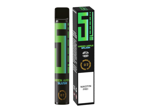 5EL - Green Apple Splash - Einweg E-Zigarette ohne Nikotin