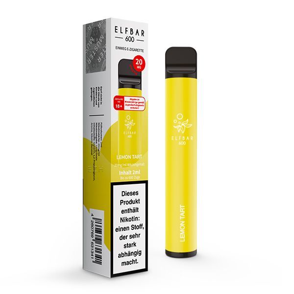 Elfbar 600 - Lemon Tart 20mg - Einweg E-Zigarette - Steuerware -
