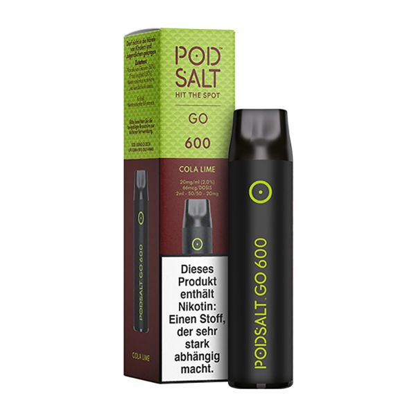 Pod Salt Go 600 - Einweg E-Zigarette - Cola Lime 20mg