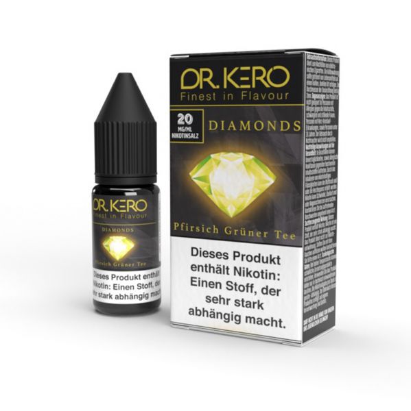 Dr. Kero - Diamonds - Pfirsich Grüner Tee 20mg / 10ml Nikotinsalz Liquid