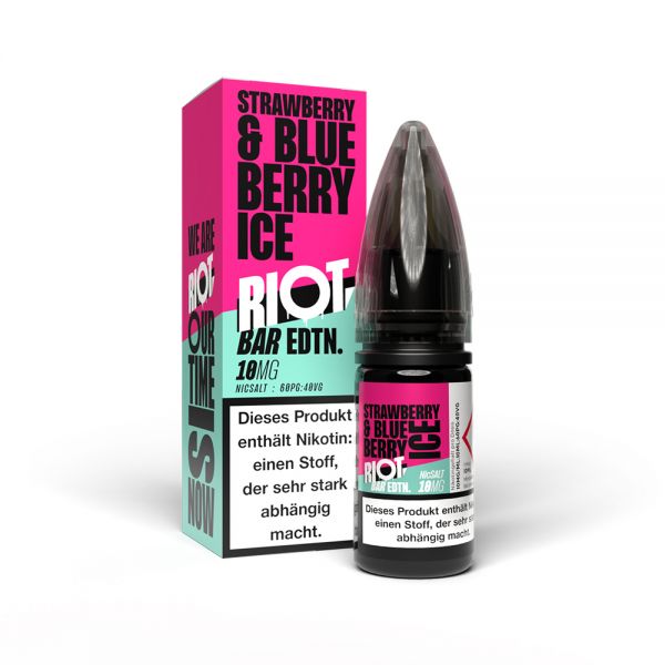 Riot Squad - Strawberry Blueberry Ice - Nikotinsalz Liquid 10ml