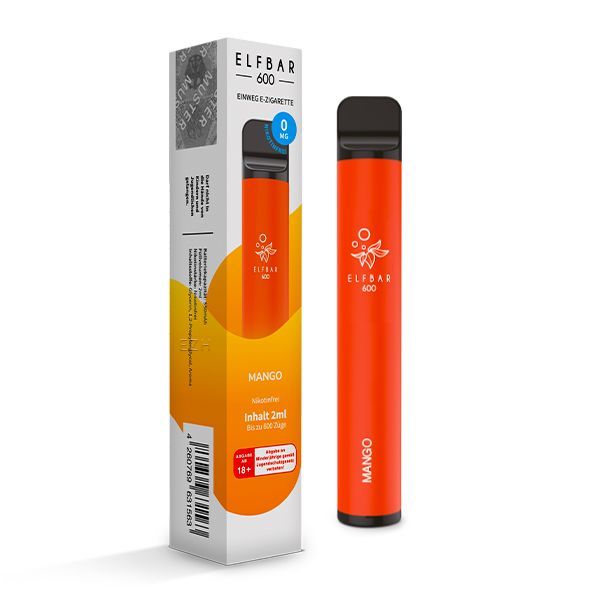 Elfbar 600 - Einweg E-Zigarette - Mango 0mg - Steuerware -