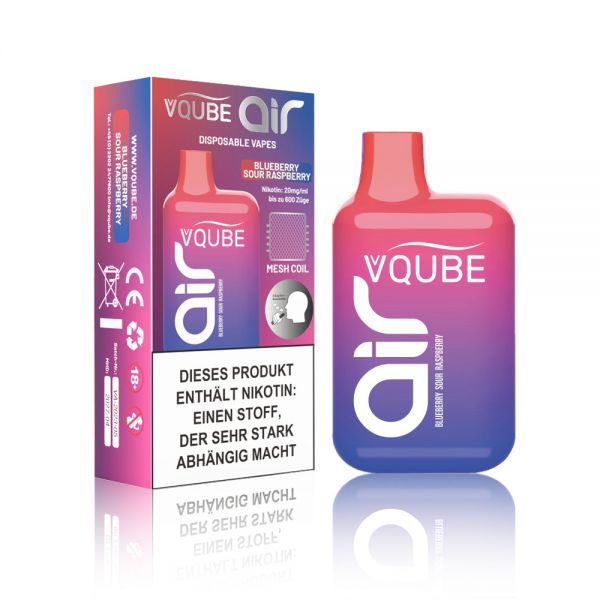 VQUBE Air - Blueberry Sour Raspberry - Einweg E-Zigarette 20mg Nikotin