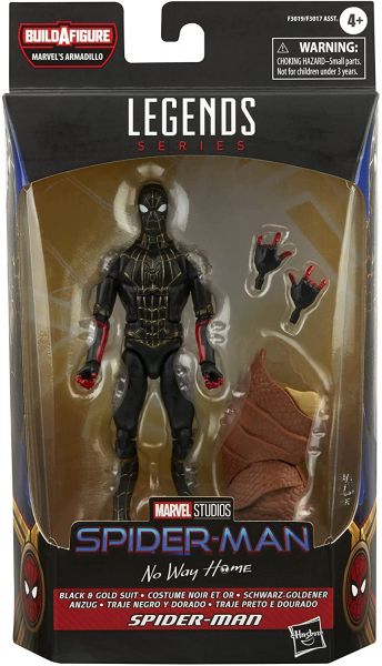 Spiderman F3019 Marvel Legends Series Black & Gold Suit Spider-Man 15,2 cm Sammelfigur Spielzeug, 2