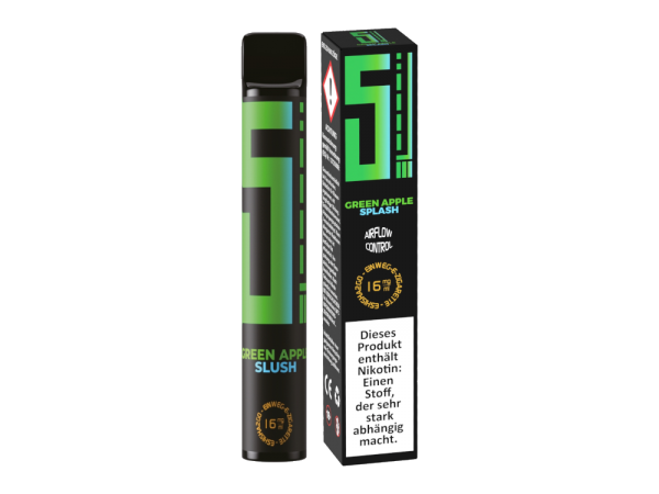 5EL - Green Apple Splash - Einweg E-Zigarette 16mg Nikotin