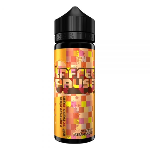 Kaffeepause - Cappuccino mit Schuss Rum 20ml Aroma by Steamshots Longfill zum Mischen mit Base Liqui