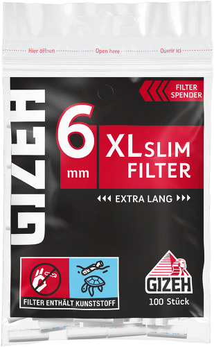 Gizeh - Black XL Slim Filter - 100 Stück